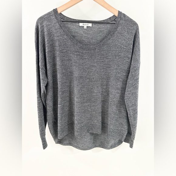 Madewell Northlight Merino Wool Pullover Sweater Gray Size Medium - Picture 6 of 8